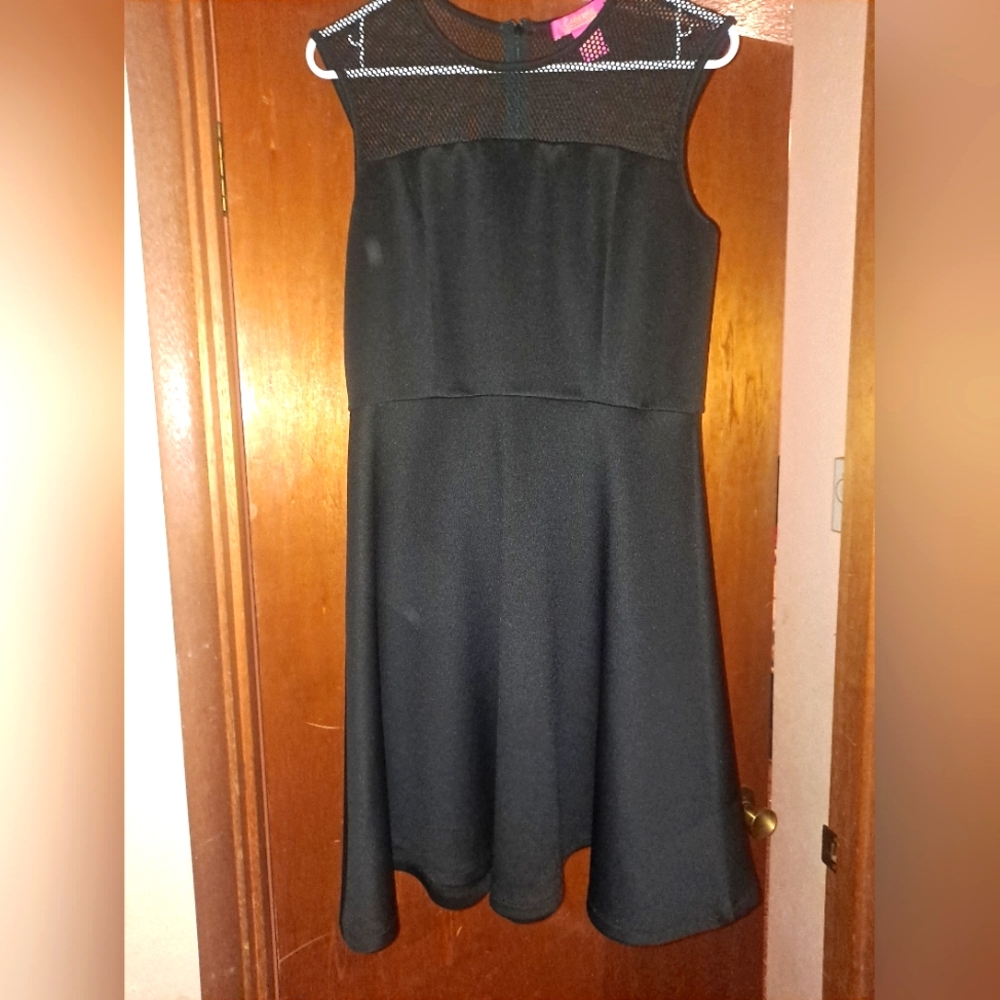 Black mesh top dress